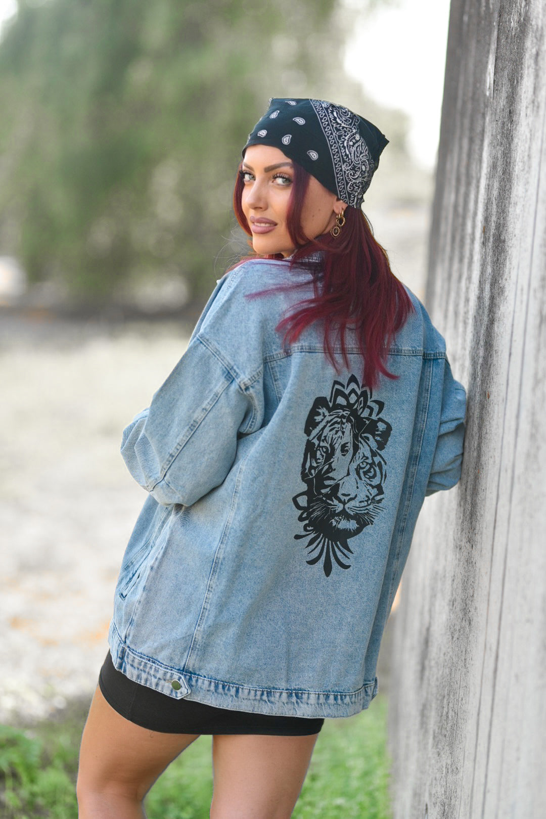 Oversize Jeansjacke - limitierte Stückzahl mit meinem Tattoomotiv!