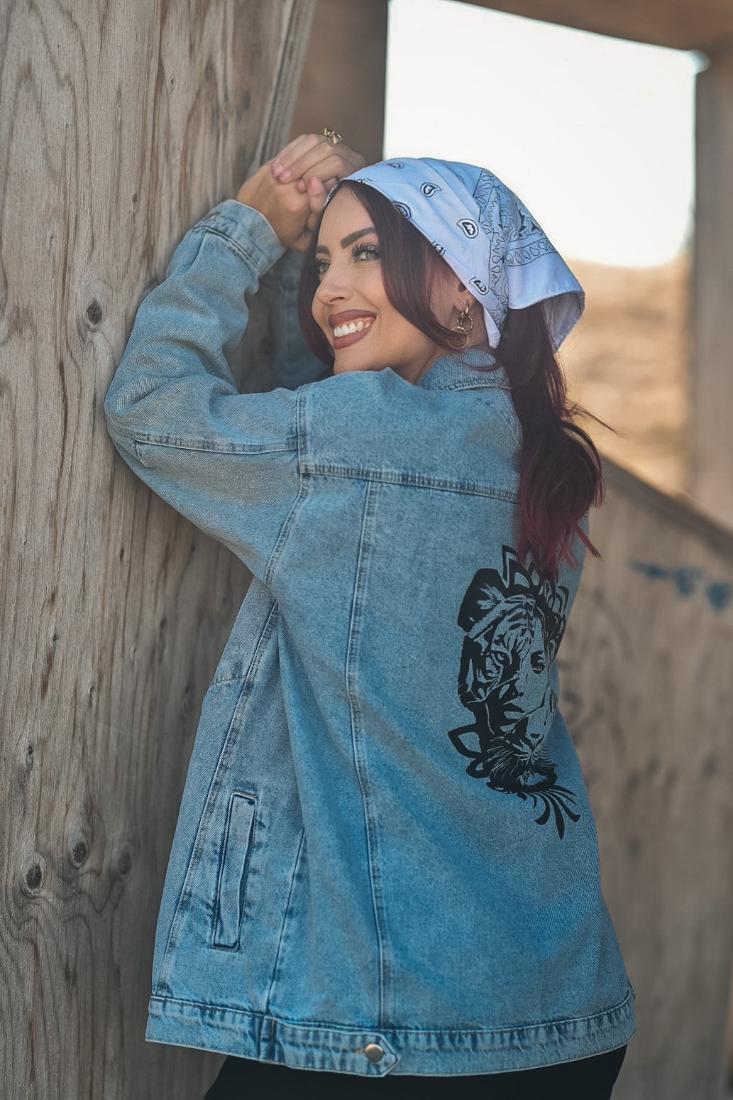 Oversize Jeansjacke - limitierte Stückzahl mit meinem Tattoomotiv!