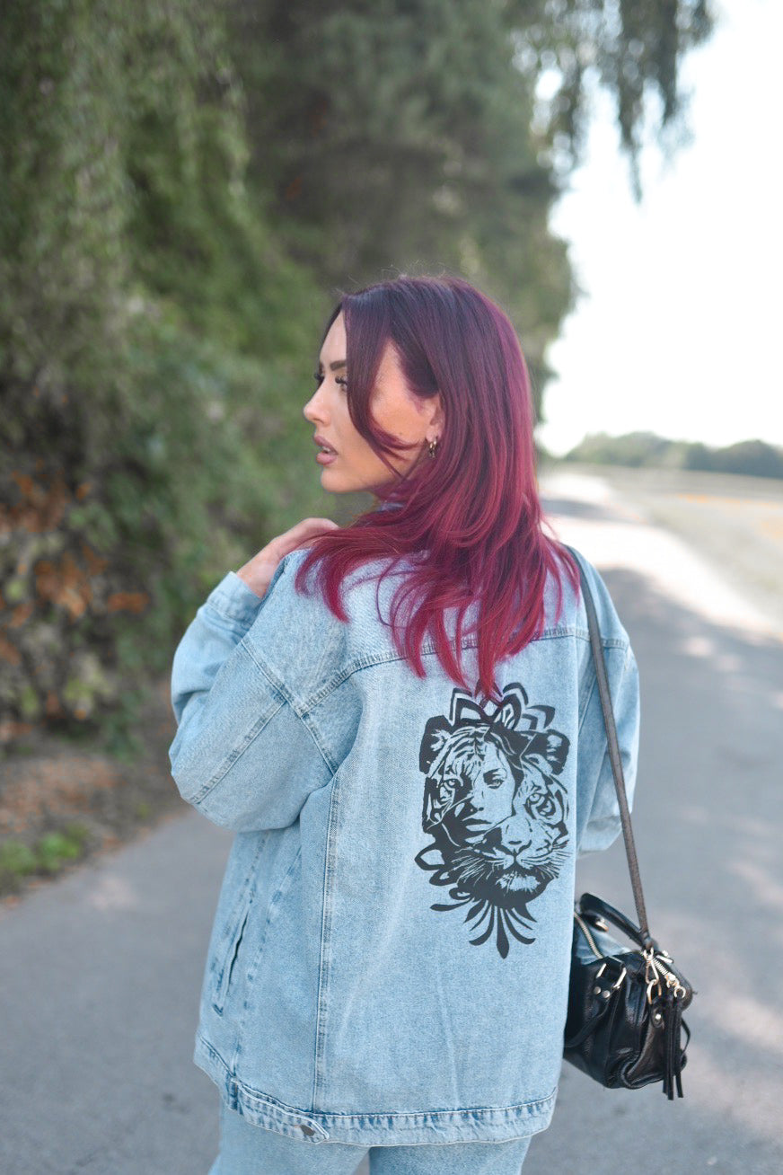 Oversize Jeansjacke - limitierte Stückzahl mit meinem Tattoomotiv!