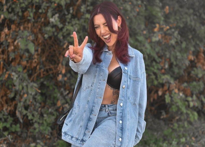 Oversize Jeansjacke - limitierte Stückzahl mit meinem Tattoomotiv!