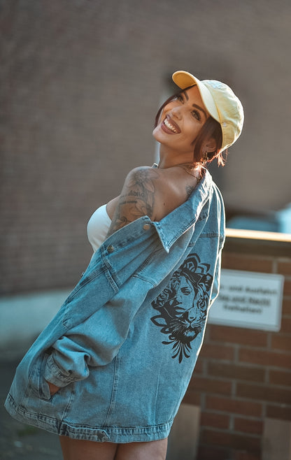 Oversize Jeansjacke - limitierte Stückzahl mit meinem Tattoomotiv!